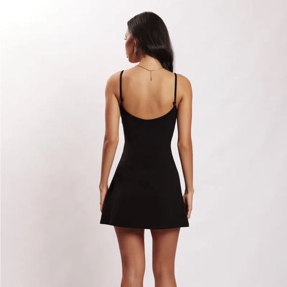 MESHKI Top Cut Out Black Mini Dress - Picture 3 of 3